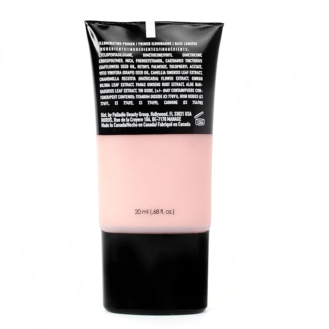 Palladio I'm Glowing Illuminating Primer, Pearly Pink Makeup Primer for Face, Contains Aloe Vera, Grape Seed Oil, Green Tea, Brightens Complexion, Combats Wrinkles, Fine Lines & Pores, 0.67 oz