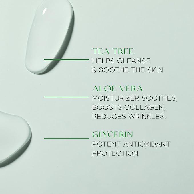 Skin 2.0 Tea Tree & Aloe Gentle Exfoliating Scrub - Dermatologist Tested, Multi-Tasking Cleanser, Clears Skin - Anti-Aging, Clean Beauty, Cruelty-Free Korean Skincare for All Skin Types - 6.76 Fl Oz