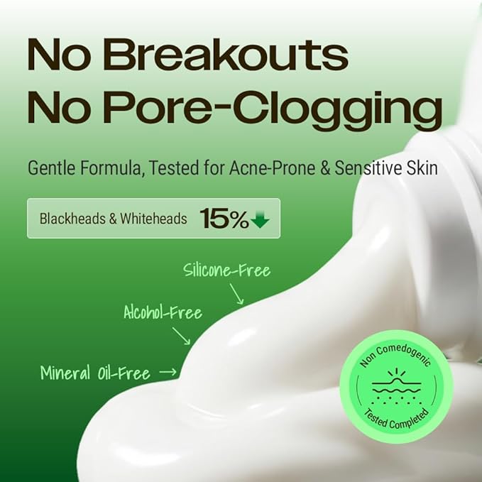 YUMU Cica Exosome Zinc Blemish Relief Cream, Face Moisturizer for Sensitive, Acne-Prone Skin, Lightweight, Breakouts, Barrier Repair, Hydration, Soothing, Oil-Free, Korean Skincare (80 ml/2.70 fl.oz.)