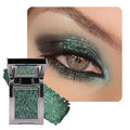 WanTuoluo Sparkly Eyeshadow Palette for Women, Single Monochrome Eye Shadow Makeup, Shiny Pressed Cream Powder, Blendable Natural sombras para ojos, Holographic,Vegan,Travel (09-sparkly-Green)