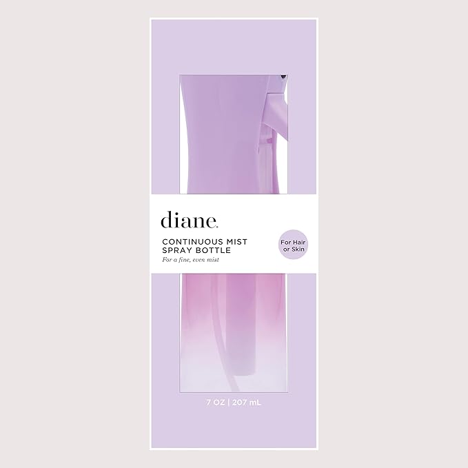 Diane Ombre Continuous Sprayer Bottle, Continuous Fine Mist Water Sprayer, Ultra-Fine Even Mist For Hair Styling, Curls & Blowouts, Ergonomic Design, Continuous Small Spray Bottle, 7 oz