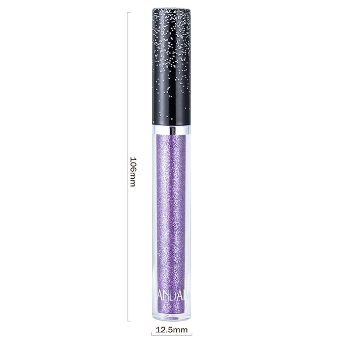 Liquid Eyeshadows, Long-lasting Liquid Glitter-Eyeshadows Colorful Eye Shadows for Eye-Makeup (Purple)