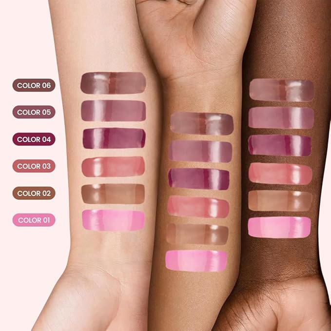 FeiCuiYun Lip Tinted Glowy Balm Hydrating Tinted Lip Serum Lip Gloss, Ultra-Hydrating Natural Vegan Lip Balm, Sheer-Tinted Shine & Hydration, Soothes & Softens Dry Lips Skincare (Dark Brown)
