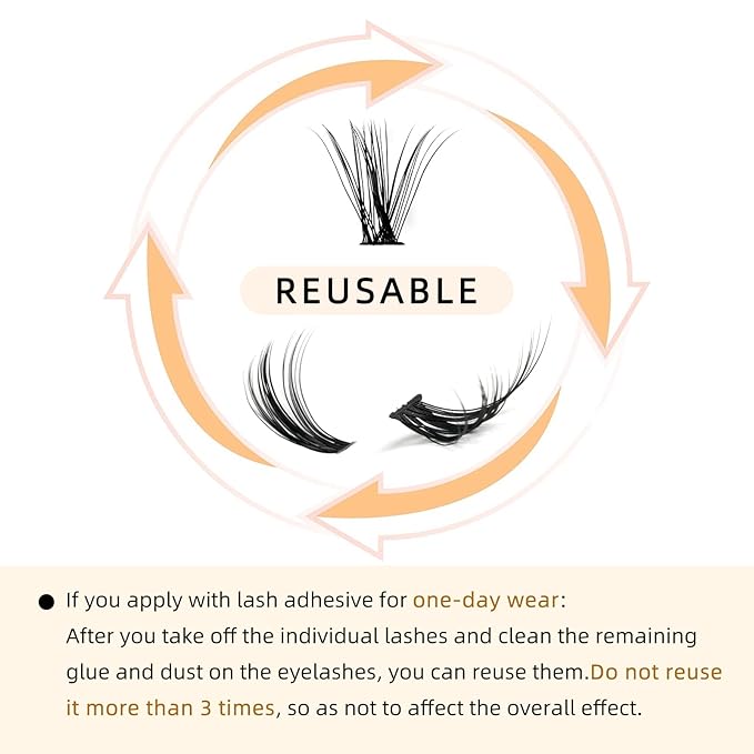 QUEWEL Lash Clusters 240Pcs Cluster Lashes 30D 0.07C Curl Mix8-14mm Individual Lashes Soft&Comfortable DIY Eyelash Extension at Home(30D 0.07C MIX8-14)