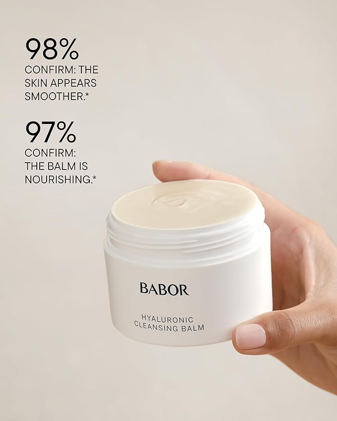 BABOR Hyaluronic Cleansing Balm to Oil for Demanding Skin, Gentle Cleansing for Face Infused with Hyaluronic Acid to Hydrate Skin, 15 ml