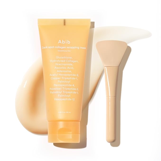 Abib Dark Spot Collagen Overnight Wrapping Mask Glutathione Film, Peel Off Face Mask for Brightening & Radiance Boosting, Niacinamide, Korean Skincare 3.38 fl.oz
