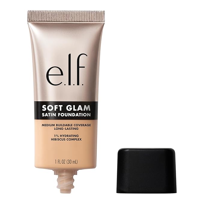 e.l.f. Soft Glam Foundation, Medium Coverage, Long-Lasting & Buildable Foundation For A Smooth, Satin Finish, Vegan & Cruelty-Free, 21 Light Neutral