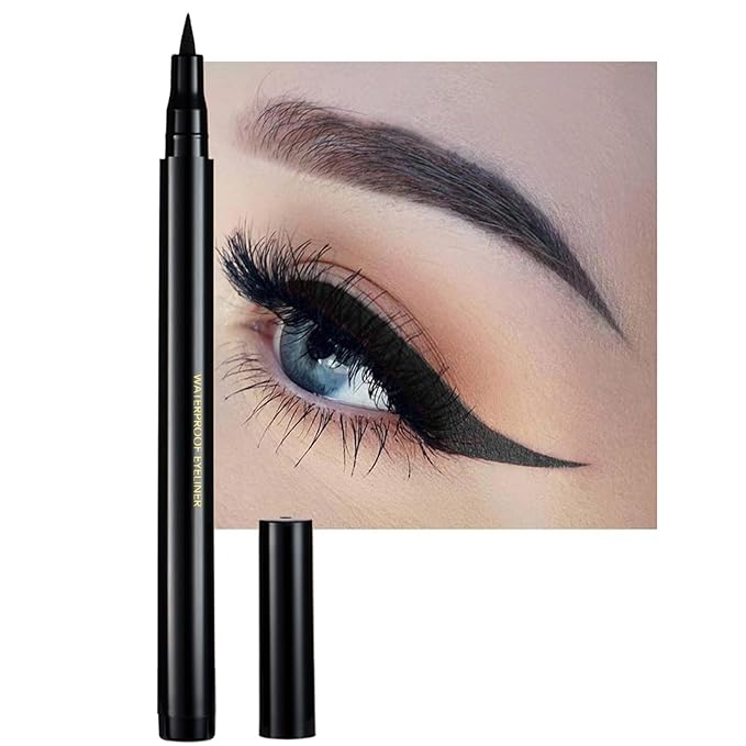 Liquid Eyeliner, Black Eyeliner Liquid, Long-lasting Colored Eyeliners, White Black Red Brown Green Purple Waterproof High-pigmented Colorful Eyeliners for Eye Makeup,1PC Black