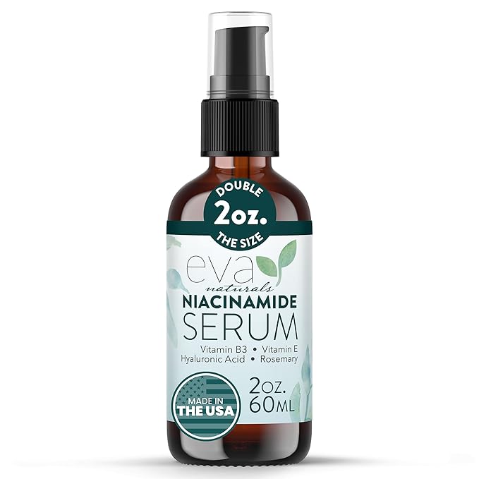 Niacinamide 5% Serum for Face – B3 Pore Minimizer, Acne Treatment & Dark Spot Corrector with Hyaluronic Acid, Vitamin E, Aloe & Neem – Anti-Aging, Non-Greasy, Hydrating, 2oz