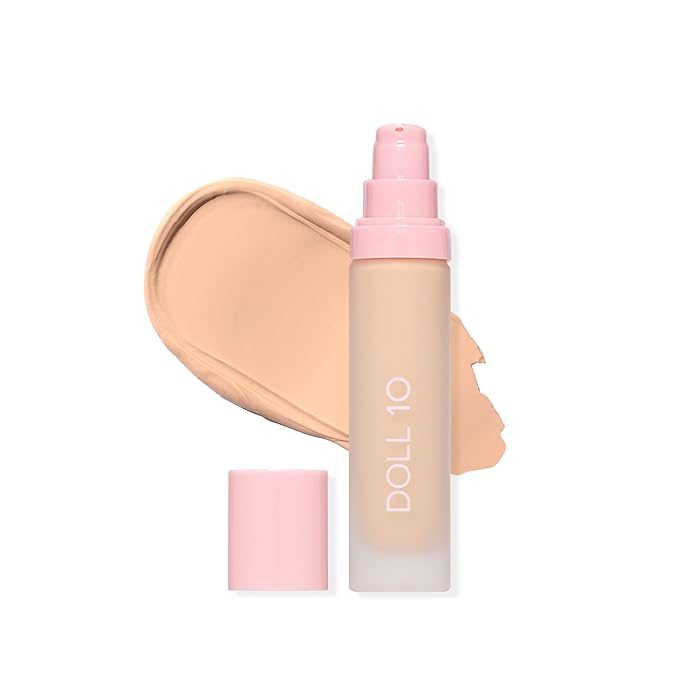 T.C.E. Super Coverage Serum Full Coverage Foundation Makeup for Mature Skin – Hydrating Formula w/Peptides – Full Coverage Makeup – Clean, Vegan, Cruelty-Free - 60 Day Supply - (Light)