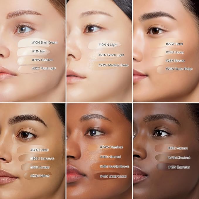 JUNG SAEM MOOL Essential Skin Nuder Cushion | Natural Finish, Buildable Coverage Cushion Foundation by Korean Makeup Artist (Mini, 0.17 Fl Oz), 26N Taupe Beige