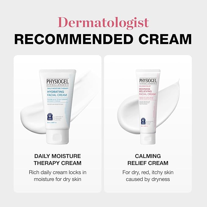 PHYSIOGEL Redness Reducing Cream – Ceramide Moisturizer for Dry, Sensitive & Redness-Prone Skin, Repairs Skin Barrier, Dermatologist-Tested, Fragrance-Free, Korean Skincare, 1.69 fl oz
