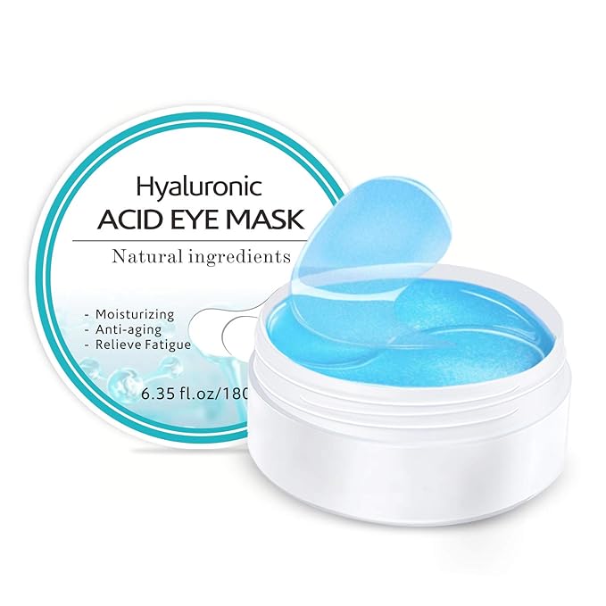 Under Eye Patches, Eye Mask for Puffy Eyes and Dark Circles with Hyaluronic Acid, 60PCS Collagen Gel Eye Pads Treatment for Moisturizing Wrinkles Anti-Aging, Fine Lines Eye Bags Care Women Men