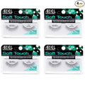 Ardell Soft Touch Lashes – Natural-Looking, Tapered Tip False Eyelashes, Full Volume, Easy Application, 151 Black (4 Pack)