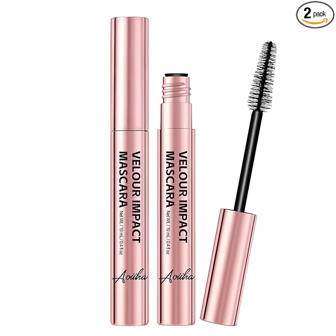 Mascara Liquid Lash Extensions, Lengthening & Volumizing Liquid Lash Extensions, Tubing Formula for Volume & Lift - Smudge, Flake & Fade Proof - Nourishing Formula Safe for Sensitive Eyes - 2 Pack