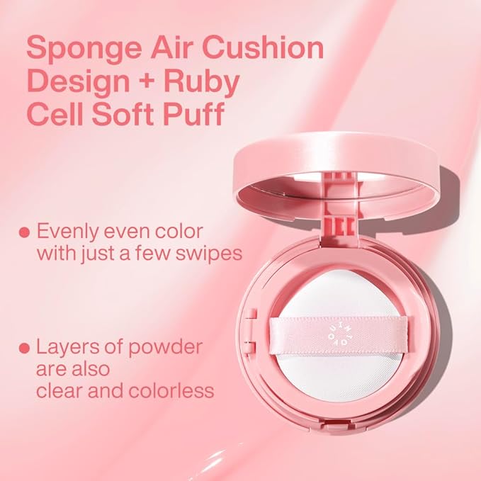 INTO YOU Cream Blush Air Cushion for Cheeks Eyes, Moisturizing, Lightweight, Dewy Finish Face Makeup, Long Wearing, Buildable, Blendable, Pigmented Blush, for All Skin Tones, CB10 Frozen Lemon Red