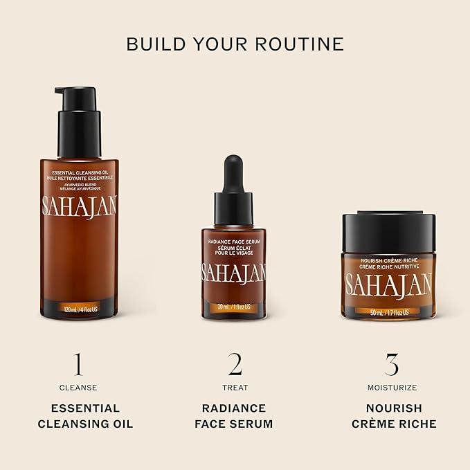 Sahajan Radiance Vitamin C Brightening Face Serum | Ayurvedic Amla, Centella Asiatica & Hyaluronic Acid | Anti Aging Serum for Fine Lines, Wrinkles & Dark Spots | All Skin Types | 1 fl oz