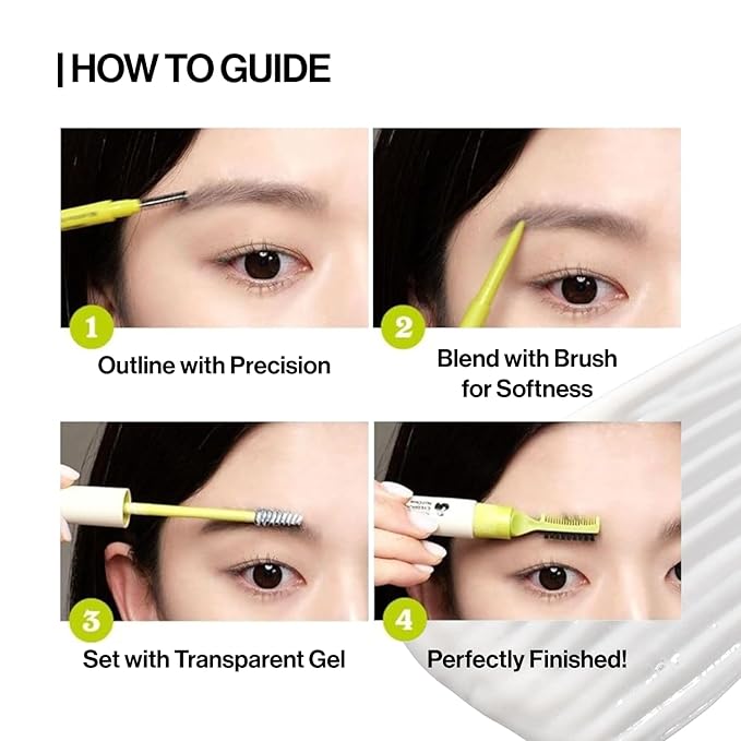 Unleashia Shaper Defining Eyebrow Fixer & Pencil No1. Oatmeal Brown - Super Slim 1mm Eyebrow Pencil