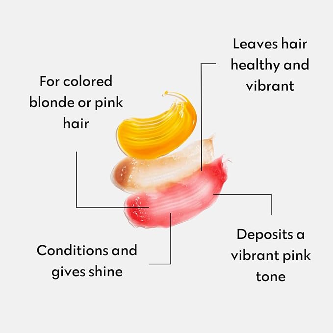 FOUR REASONS Color Mask, Rose Pink (27 Colors) – Hair Gloss & Color Depositing Conditioner – Semi Permanent Hair Toner for Color-Treated Hair Color For Women – Vegan & Cruelty-Free – 6.76 fl oz