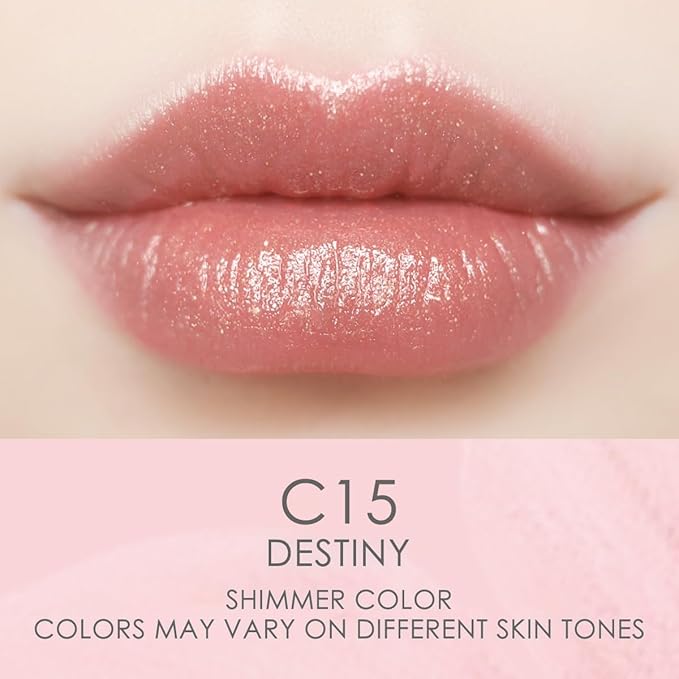 CATKIN Lip Balm Color Tinted Shimmer Lipstick Ultra Hydrating Lip Moistrurizer Lip Care with Vitamin E Nourishing For Cracked & Dry Lips 0.12 oz 2pcs (C14+C15)