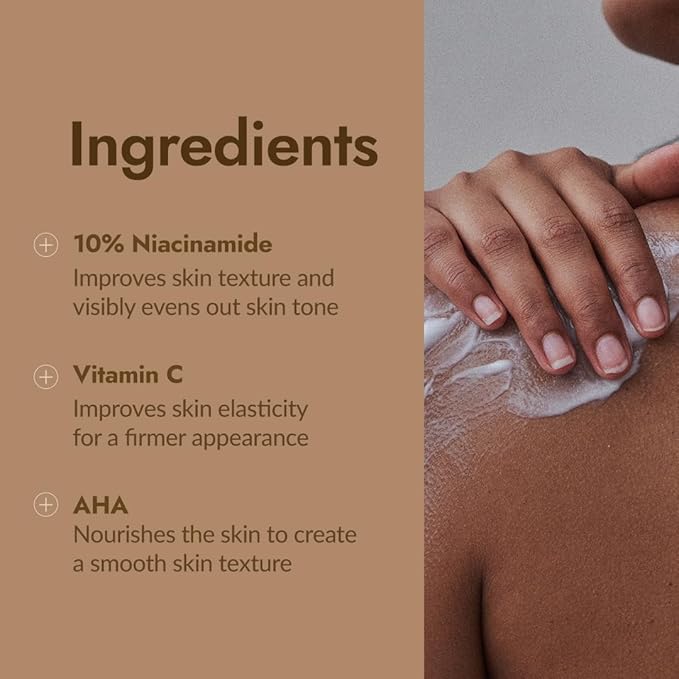 MIZON Niacinamide Smoothing Body Lotion AHA Vitamin C Hyaluronic Acid Smooth Korean Glowy skin Mild Exfoliation (300ml / 10.14 FL oz)