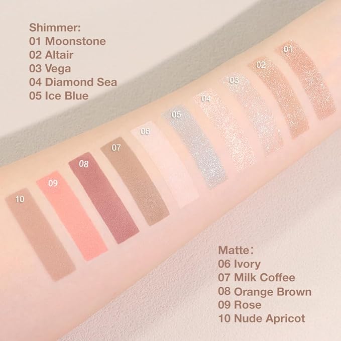 Single Cream Eyeshadow,Orange Brown Matte Eye shadow Pallette,Waterproof&Long Lasting Mini Eyeshadow,Soft Matte Eye Makeup,Vegan & Cruelty-Free Eye shadow for Brown Blue Green Eyes #08