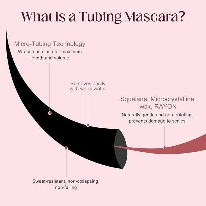 Unidollss Tubing Mascara Volume and Length Black Upgrade Lengthening Long Lasting, New Brush, No Smudging, No Clumping, Voluminous Tubing Mascara, Gluten-free Safe for Sensitive Eyes(Black Upgrade)