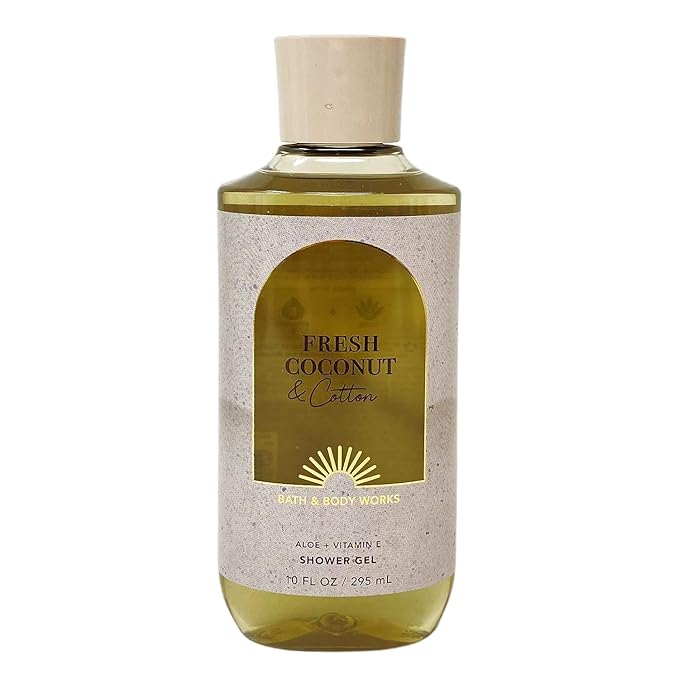 Bath & Body Works Signature Collection Shower Gel For Women10 fl oz (Fresh Coconut & Cotton)