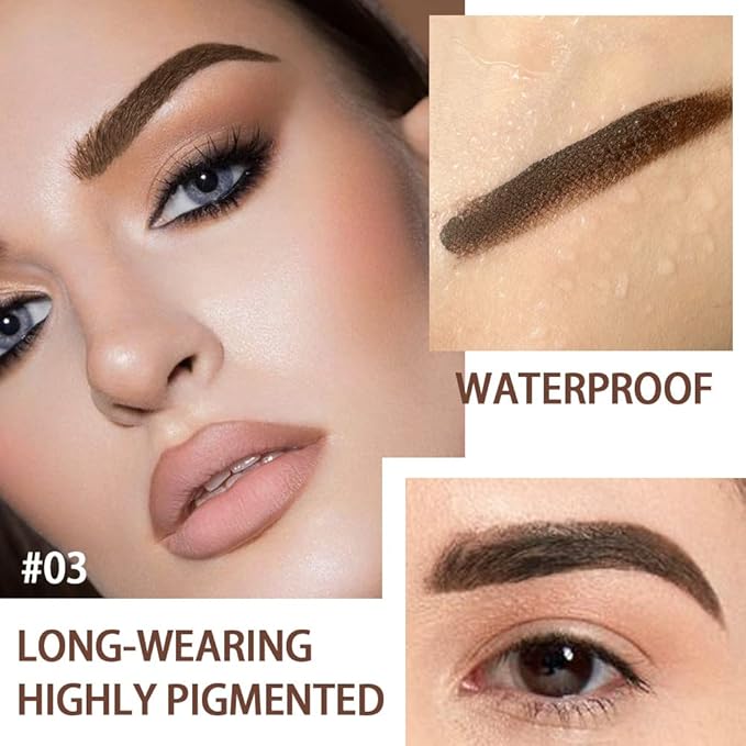 Tinted Thickening Eyebrow Mascara with Two Eyebrow Brushes,Brow Fast Sculpt,Waterproof,Transfer-proof,Eyebrow Tinting Kit- Cruelty Free - Light Medium Brown (2 PCS 03 Gray)
