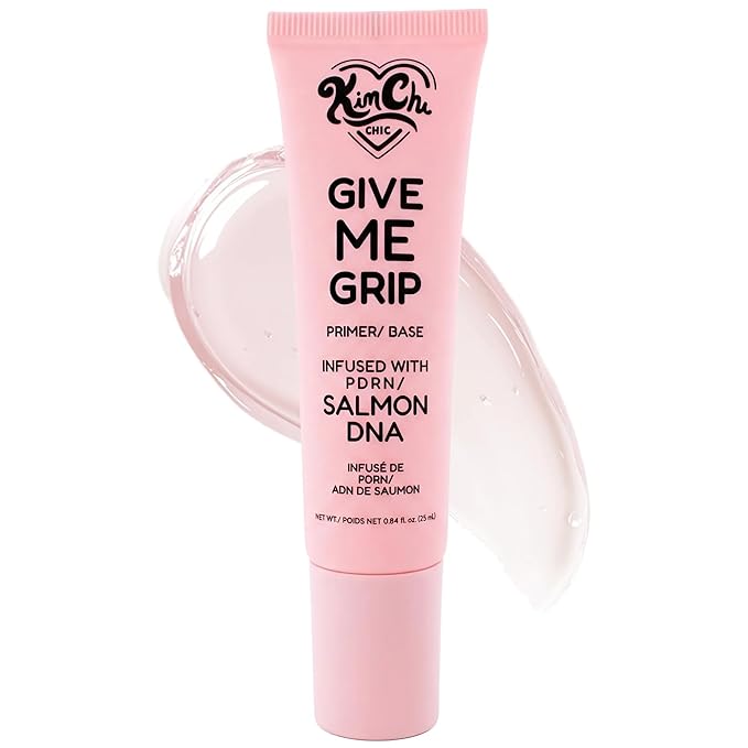 KimChi Chic Beauty Give Me Grip Gel Face Primer with PDRN, Niacinamide & Hyaluronic Acid, Hydrating Face Makeup Base for Long-Wear Hold, Smooth Luminous Finish, Korean Makeup Primer, 0.84 fl oz