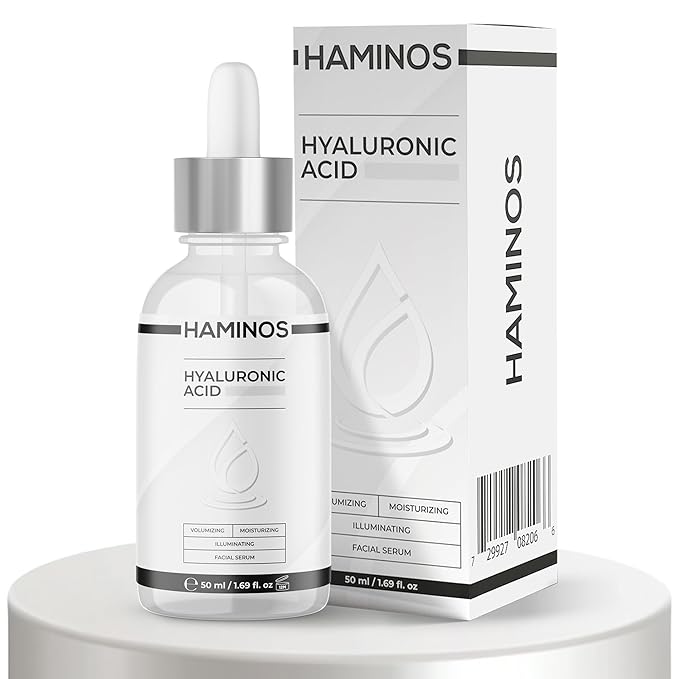 HAMINOS Hyaluronic Acid Serum with Niacinamide, Snail slime, collagen – Lip Plumper, Stretch Marks, Wrinkles, Fine Lines, Hydration - UNIQUE FORMULA (50 ml - 1.69 Fl Oz)
