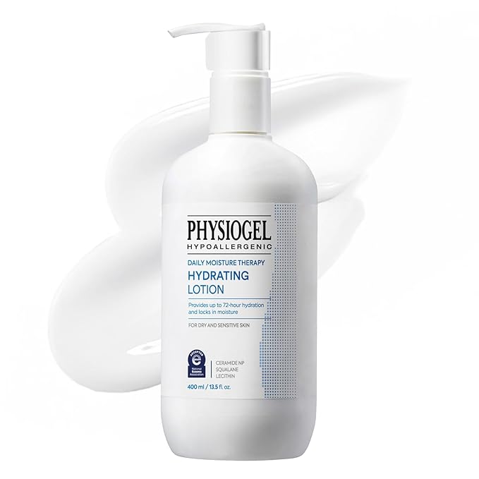 Physiogel Daily Moisture Therapy Hydrating Lotion, Body Lotion & Face Moisturizer with Ceramide, 72H Lasting Hydration, For Dry & Sensitive Skin, 13.5 fl. oz.