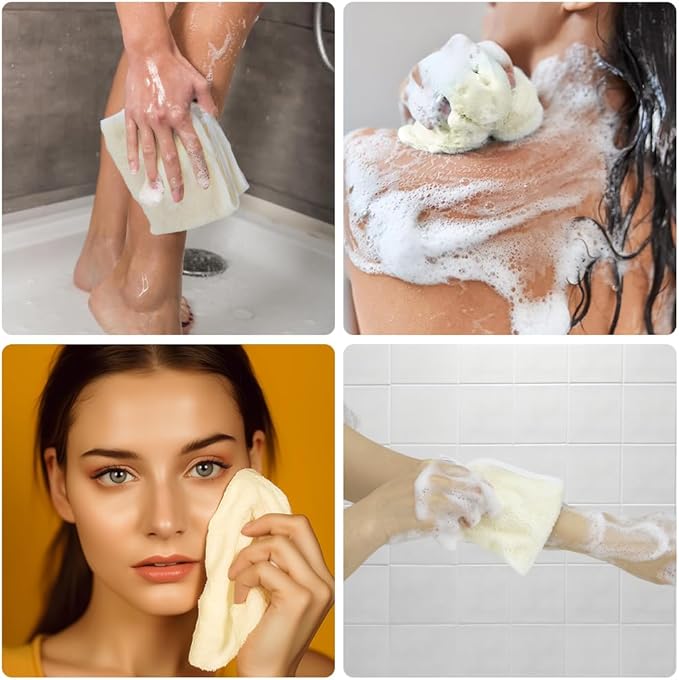3 Pack Wash Cloths,Exfoliating Body Scrubber,Body Scrubber Exfoliator,Exfoliating Washcloth,Face Cloths for Washing Face,Loofah Exfoliating Body Scrubber,Wash Rags for Body,Exfoliating Towel