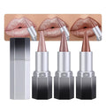 evpct 3Pcs Pink Nude Copper Shimmery Metallic Lip Liner and Lipstick Combo, Cone Tip Lip Crayon for Women Long Lasting Waterproof, Hydrating Lipstick Makeup, Glitter Lips Liner Pencil for Shinny Shade