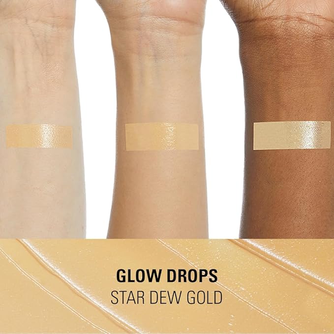 Revolution Beauty London, Bright Light Glow Highlighter Drops, Liquid Highlighter for Face, Infused with Hyaluronic Acid, Vegan & Cruelty-Free, Star Dew, 0.77 fl oz