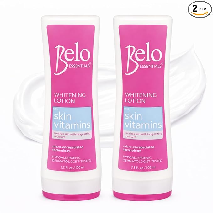 Belo Essentials Body Lotion - Fast-Absorbing Daily Moisturizing Cream for Smooth, Hydrated Skin – Lightweight All-Over Body Hydration with Non-Greasy Texture - 100ml x 2 Bottles