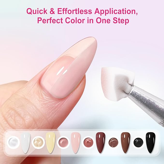 Cushion Patting Gel Polish Pallete Kit - 6 Colors Sponge Ombre Gradient Gel Pat Paint for Nails - Painting Nail Art Palette Manicure Tools for Blush Aura French Sculpting Nails Salon Home