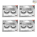 Ardell 3D False Eyelashes Faux Mink Lashes 853 - Fluffy Volume Strip Wispy Lashes Natural with Invisiband 4 Pairs