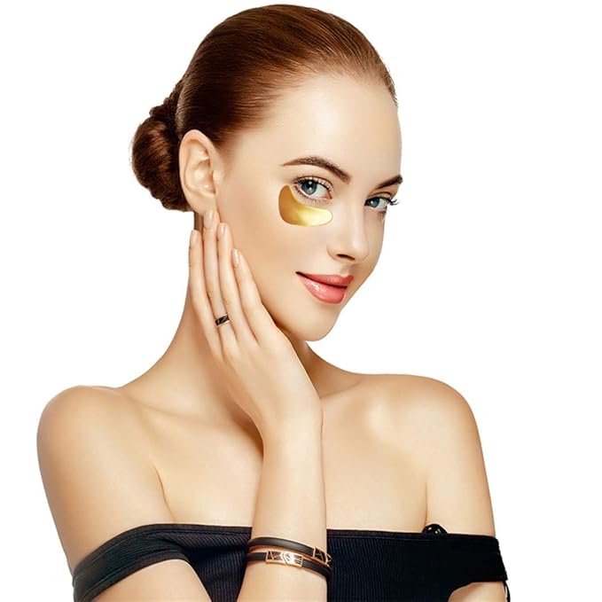 30 Pairs Eye Patches, Under Eye Patches for Dark Circles and Puffy Eyes, Reduce Wrinkles, Collagen Eye Mask Skincare Eye Pads for Moisturizing, Hydrating,24K Gold