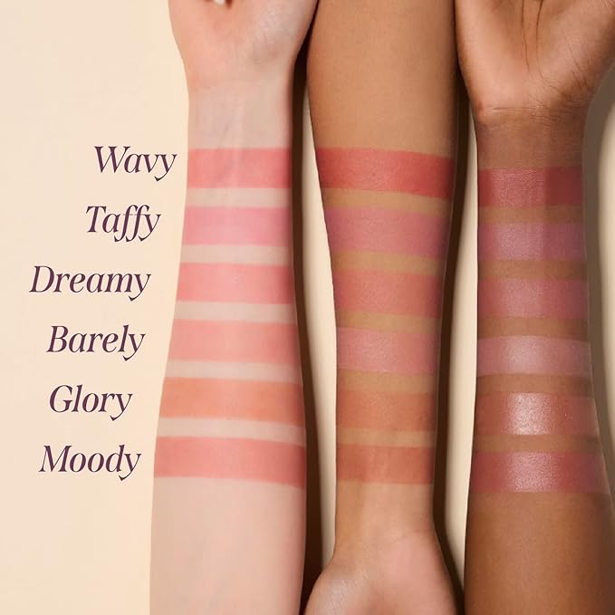 DEAR DAHLIA Petal Drop Liquid Blush (Hazy) - Natural Dewy Glow Serum Blush, Buildable & Blendable, Sheer Watercolor Finish, Vegan Korean Makeup for Cheeks, 0.14 oz
