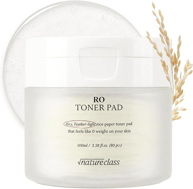 R0 Exfoliating Toner Pads – Hydrating Face Pads for Pore Care, Hyaluronic Acid, Korean Skin Care, Sensitive Dry Skin, Rice Water, Vegan, 80 Count