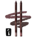 Plum&Brown 2PCS Gel Eyeliner Pencil,Smudge-proof Waterproof Long Lasting Plum Eye Liner, High-Pigmented Smooth Creamy Formula for Mature Women, Eyes Makeup Pen Includes Sharpener