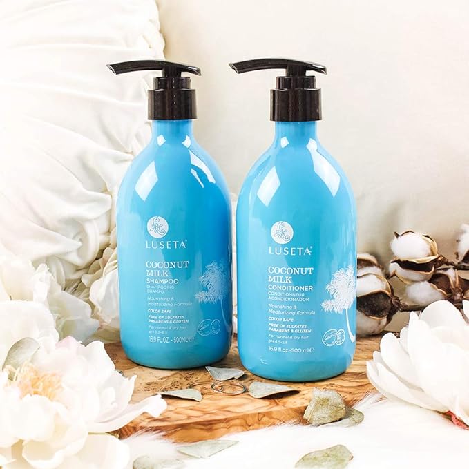 Luseta Coconut Milk Conditioner, Nourishing & Moisturizing Hair, Sulfate & Paraben Free, Keratin & Color Safe, 16.9oz Each