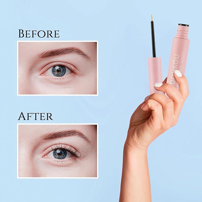 2PC Lashes Serum for Eyelash Eyebrow Growth, Gentle Natural Vegan Enhancing Treatment Nourishing Conditioning Formula, Longer Thicker Fuller Natural Eyelashes & Eyebrow, 5ml x 2