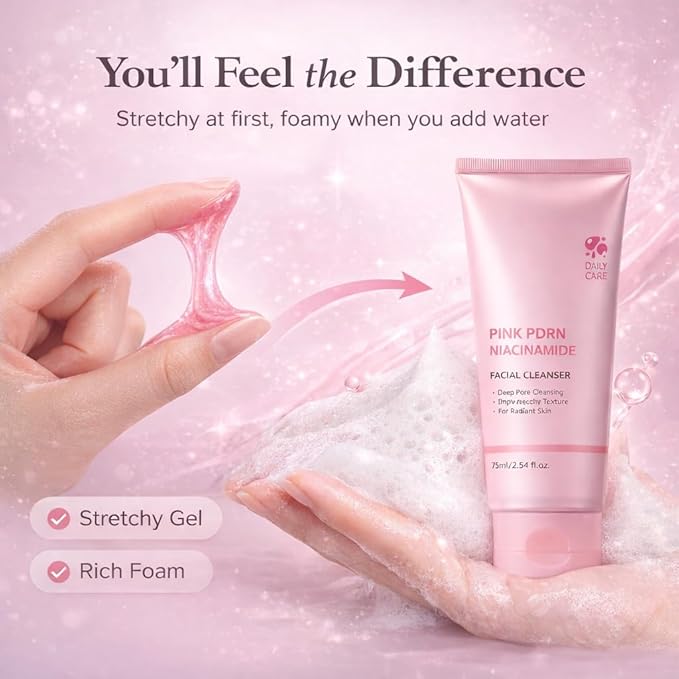 Facial Cleanser PDRN Marshmallow Whip Cleanser | Deep Cleansing Foam for Pore Care, Blackhead Care, Uneven Skin Tone with Salmon DNA PDRN, Low pH Hydrating and Nourishing Face Wash