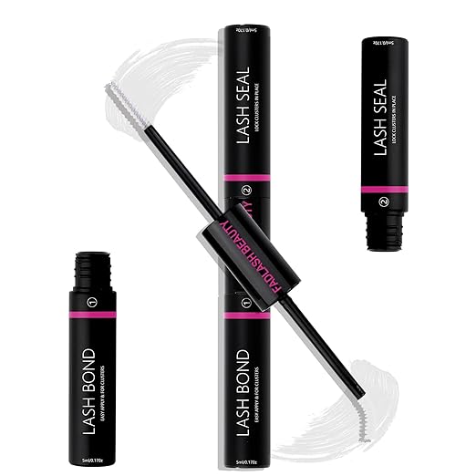 Lash Glue DIY Eyelash Glue for Lashes Clusters Latex-Free Waterproof Latex-Free 2-in-1 Lash Bond and Seal for Self-Application at Home Lash Cluster Glue 10ml Long-Lasting 48-72H