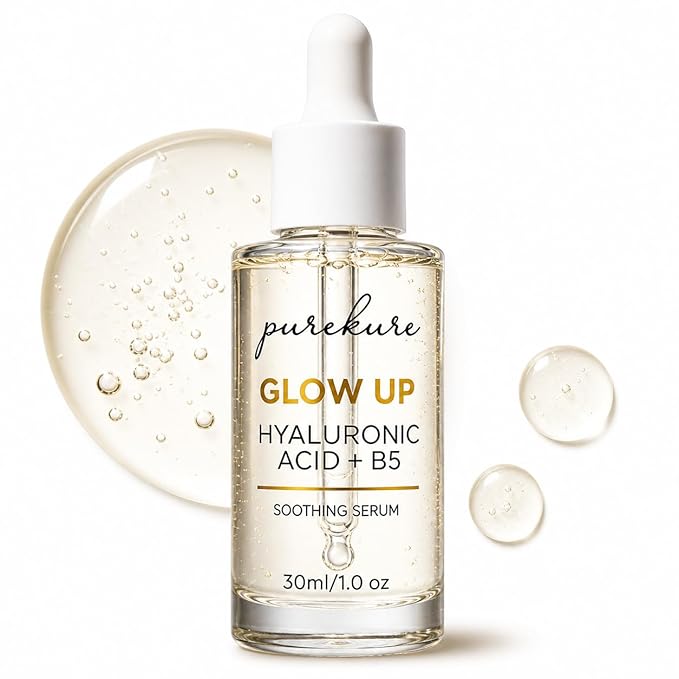 Hyaluronic Acid Serum for Dry & Sensitive Skin – Organic, Deep Hydration + Vitamin B5 for Barrier Repair, Lightweight Face Serum for Fine Lines & Smooth Skin, Non-Greasy, 30 mL