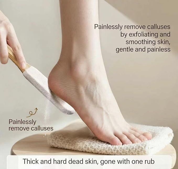 2-Pack Professional Pedicure Foot File & Pumice Stone - Callus Remover and Foot Scrubber for Dead Skin, Dry Rough Feet and Cracked Heels