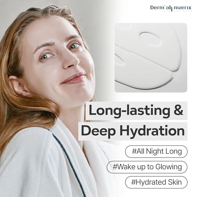 DERM·ALL MATRIX] Daily Facial Dermal-care (35g/sheet) Overnight mask pack,Lifting and Hydrating,Soothing, Exfoliating,Skin Nourishing,Collagen sheet mask. (24sheets/8weeks)