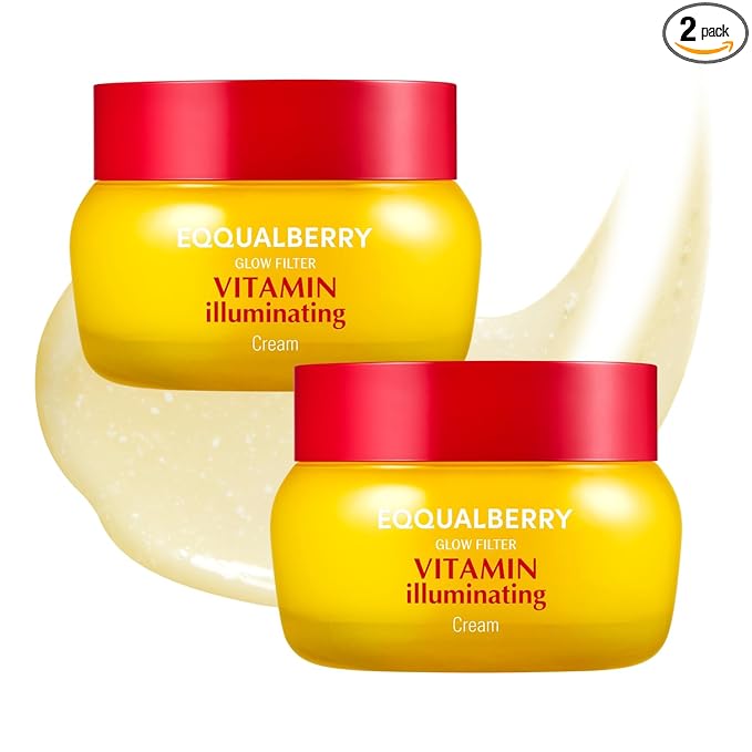 EQQUALBERRY Vitamin Illuminating Cream, Pack of 2 – Vitamin C & 5% Niacinamide + 3% TXA | Dark spots Cream | Ceramide Barrier Strength | Glowy, Lightweight Hydration (1.69 fl.oz * 2ea)